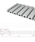 Heavy Duty T Slot Aluminum Profile 20240 Extrusion Rail with dimensions for CNC machining and 3D printer frames.