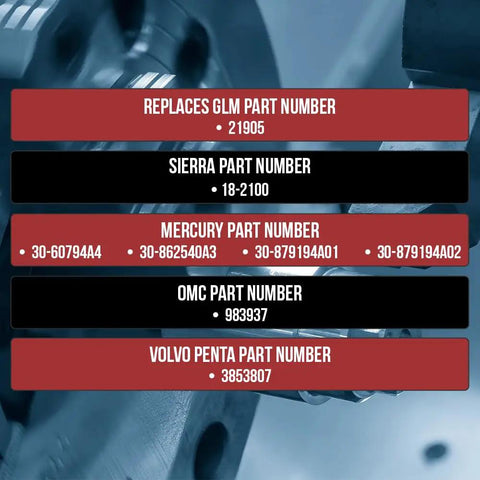 30-60794A4 Gimbal Bearing Replacement parts list for sterndrive boats, including OMC Volvo Mercruiser numbers.