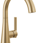 Modern Single Handle Bar Sink Faucet With Smooth Glide Lever And Slick Brushed Gold Finish for easy installation and stylish kitchen upgrade.