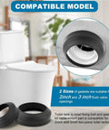 Heavy Duty Universal Toilet Tank To Bowl Gasket And Stainless Steel Bolt Kit with 2-inch and 3-inch gaskets for toilet installation.