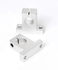 Smooth Professional Linear Rail Slide Support For Optical Guide Shaft With High Precision Bearing Slip Motor; silver aluminum brackets.