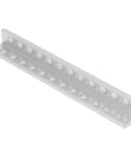 12 Hole L Type Aluminum Beam For Robotics, Pro Grade Built Tough And High Precision DIY Robot Building Components, 12x12x104mm, 2 Pack, Precision Drilled Holes For Easy Alignment And Strong Auto Projects. 12-hole aluminum L beam shown at angle