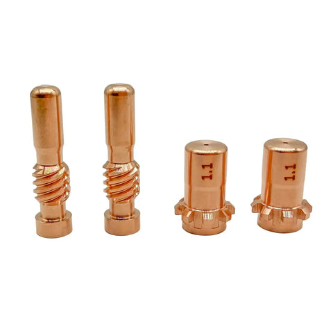 10 Pcs KP2062-2B1 Nozzle Tip 1.1mm 0.043 Inch Replacement For PRO-CUT 55/80 Plasma Cutter Electrodes KP2063-1B1, copper tips and electrodes