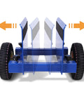Heavy Duty Drywall Cart And 550 Lb Panel Mover with smooth rolling pneumatic wheels, showing adjustable supports and sturdy frame.