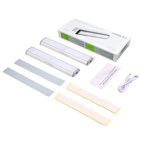 Stick On Portable Wireless LED Night Light With 10 LEDs, Magnetic Tap Light, Motion Sensor Or Always On, Rechargeable Battery parts