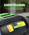 Close-up of control panel showing 6 intensity levels for the Heavy Duty 43 Inch Industrial Walk Behind Push Floor And Lawn Sweeper.