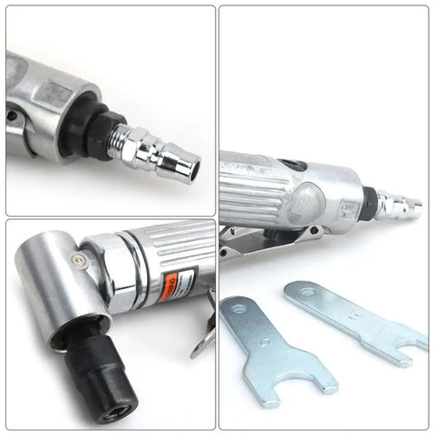 90 Degree Pneumatic Die Grinder Kit Bad Boy High Octane 25000 RPM Aluminum Body compact air angle tool with attachment points.