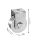 Heavy Duty Stainless Steel Pulley Wheel Track Roller for Sliding Doors and Gates, 6.4cm height, smooth glide performance.
