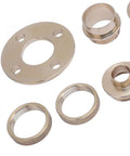 Workhorse Solid Brass Router Template Bushing Kit Offering Eight Tight Fit Sizes For Dead Straight Woodworking Routing smooth brass fittings