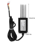 7 In 1 Soil Tester With 5 Pin PH NPK Temperature Humidity EC Sensor with cable, dimensions labeled, black casing.
