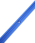 Close-up view of Two Pack Aluminum T Track Kit 800mm Blue Oxidized T Slot Track With Predrilled Holes And Screws For Woodworking Jigs.