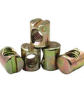 Beefed Up Heavy Duty Furniture Barrel Bolts And Cross Dowel Nuts Set With Hammer Embedded Design Zinc Plated For M6 And M8