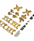 Heavy Duty Metal Suspension Arms Steering Cup Hub Carrier And Shock Tower Yellow Kit Upgrade For Wltoys Rc Cars set with screws and shafts