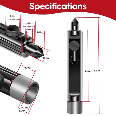 Amazon tubing deburring tool; black metal, front and side views with size marks for 3/16-1/2 in tubing for brake/fuel lines