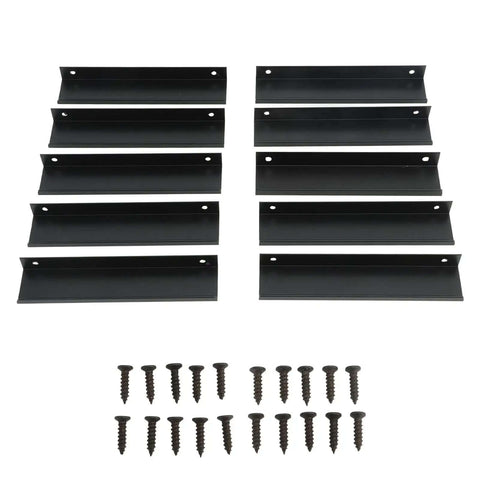 10 Piece Aluminum Alloy Cabinet Pulls Set G Type Clasp Handles For Kitchen Cabinets Doors Drawers Cupboards with screws