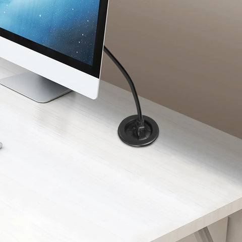 Six Pack Rubber Wire Grommet Kit With Dual Sided Design For Wear Resistant Organized Cable Management And Easy Desk Hole Covers For Home Office Wire Protection And Cord Management, black rubber desk grommet