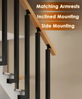 Rock Solid Steel Railing Posts With Adjustable Angle Brackets For Decks Stairs And Porches weather resistant vertical supports on stairs
