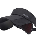 Women Sun Visor Hat With Retractable Brim And Adjustable Fit For Golf Beach And Tennis Use Breathable Lightweight Cap with "Sport" logo.