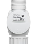 Reversed Display Water Flow Meter For Garden Hose See Gallons In Real Time Easy To Attach Tracks Single Use And Total Water Use Great For Campers Boats And Outdoor Water Conservation white plastic hose meter front view