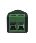 Three Point Five Millimeter Ts Mono Male To Two Pin Screw Terminal Female Aux Headphone Adapter Solderless Balun Converter close-up
