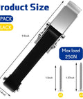 2 Pack Heavy Duty 9.5 Inch Rubber Hood Latches With Brackets And Stainless Steel Keepers For Toolboxes, Coolers, Engines