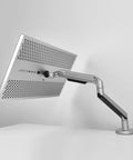 Heavy Duty Height Adjustable Monitor Mount Stand Built For Slick Desk Flex And Zero Drilling Hassle With Quick Snap Install for ergonomic support.