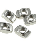 Heavy Duty M4 T Slot Nuts Set 100 Pieces Nickel Plated Carbon Steel Half Round Sliding Fasteners For 2020 Series Aluminum Extrusion