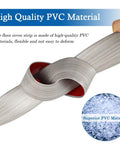 Self Adhesive Floor Transition Strip For Laminate And Vinyl Flooring 2 Inch Wide 20 Feet Long Gray Wood Grain Finish PVC
