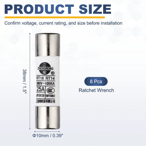 Industrial Grade Ceramic Cartridge Fuses 10x38mm F Type 380V 2A Fast Blow For Power Systems And Machinery, Rapid Overload Protection, High Reliability Electrical Safety For Industrial Equipment, 10x38mm ceramic fuse