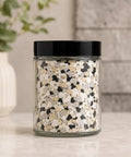 Skip The Blind Buy And Kickstart Your Garage Makeover With Epoxy Floor Flakes Sample Pack Spiced Chai Shade in glass jar.