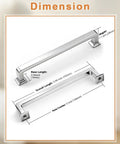 Five Pack Polished Chrome Cabinet Pulls 5 Inch Center To Center Dresser Drawer Handles dimensions illustration