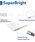 2x2 Foot LED Flat Panel Light 4000K 39W 4290 Lumens backlit design with PS anti-glare frosted lens and Lumileds2835 LED chip