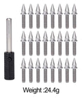 Premium Stainless Steel Lug Nuts With Spike Acorn Design 24Pcs Hex Screws M3 for VP wheels, includes hex driver