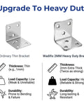 Comparison of Built Different Premium Stainless Steel L Brackets Heavy Duty Corner Brace and ordinary bracket for strength.