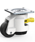 Heavy Duty Retractable Leveling Casters With Smooth Ratchet Handle Adjustment Rock Solid Industrial Build Supports Up To 551 Lbs close-up view