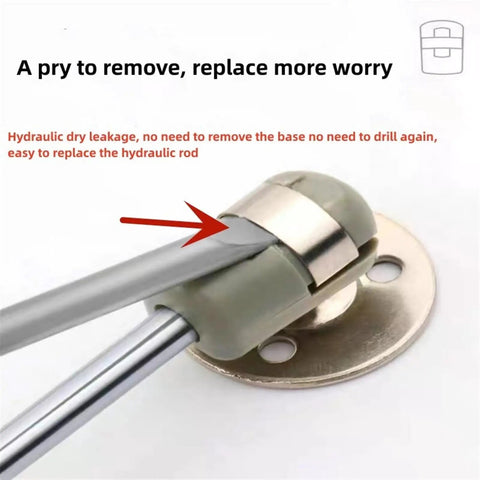 Close-up of Heavy Duty Rotating Concealed Cabinet Door Hinge With Lift Support Hydraulic Spring Fittings showing easy replacement.