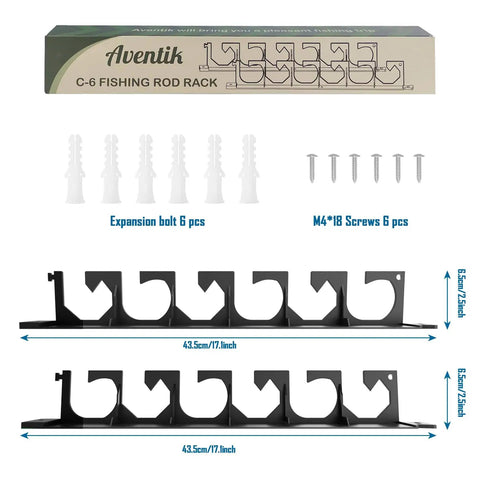 Horizontal Fishing Rod Holder For Garage Wall Or Ceiling Mount Holds Up To 6 Rods Or Combos Staggered Design Rack For Easy Access