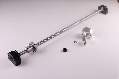 High Precision Ball Screw Assembly 1605 1050mm Kit With End Machining Nut Housing DSG16H And 6.35 By 10mm Coupler Plus BK12 And BF12 Supports For Smooth Linear Motion And Beefed Up Torque Conversion, ball screw kit