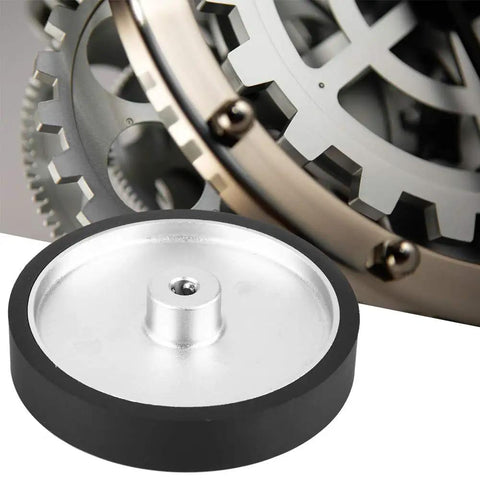 Pro Grade 250Mm Polyurethane Encoder Measuring Wheel with metal base and rubber tread for precision measuring tasks.
