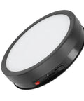 Stunning 360 Degree Rotating Display Stand With Electric Turntable, Adjustable Speed And Direction Control Via Remote, USB Powered 22cm Platform Featuring Colorful LED Lights For Pro Product Photography And Live Streaming, showing side view of black electric base with USB port.