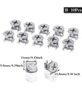 All In One Connector Eccentric Wheel Hardware For Furniture 10 Pieces Thickening Set Zinc Alloy Nickel Plated 11mm 10mm size