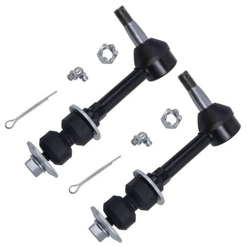 4x4 Front Suspension Kit 13pc For 2000 To 2002 Dodge Ram 2500 4WD Includes Front Upper And Lower Ball Joints Inner And Outer Tie Rods Sway Bar End Links Adjusting Sleeves, black steel