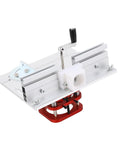 Top Shelf Router Table Lift System With 51mm Stroke for precise adjustments, featuring aluminum mount and manual controls.