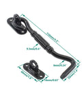 Two Pack Hook And Eye Latch Set Heavy Duty Stainless Steel Gate Latch Lock For Sliding Barn Doors Windows Shutters Garage