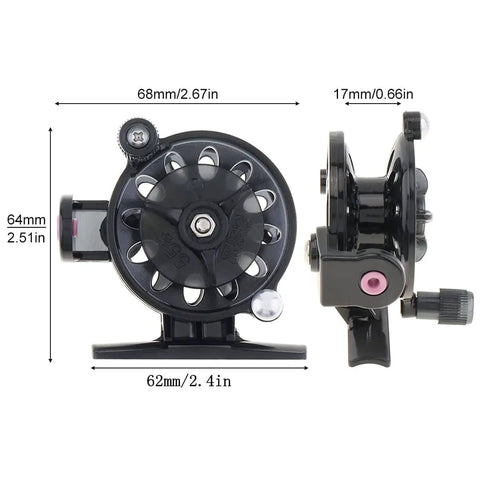 High Speed Lightweight Spinning Reel For Right Hand Retrieve With 55Mm Diameter, Stable Balanced Design, side view