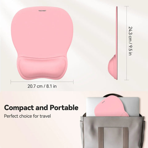 Super Comfy Gel Wrist Rest Mouse Pad With Ergonomic Support Non Slip Surface For Office Gaming And Study Cushioned Smooth Pink Desk Mat