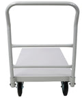 Heavy Duty Platform Truck Flatbed Dolly Cart With Wheels 24x48 Inch Load Carrier Hauls Up To 2000 Lb Capacity Steel Smooth Deck Hand Truck For Moving Trailers And More Gray front view
