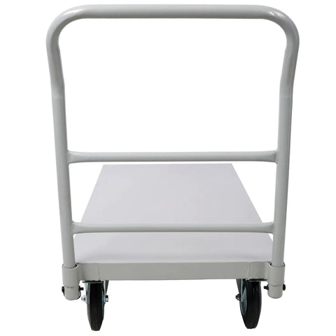 Heavy Duty Platform Truck Flatbed Dolly Cart With Wheels 24x48 Inch Load Carrier Hauls Up To 2000 Lb Capacity Steel Smooth Deck Hand Truck For Moving Trailers And More Gray front view