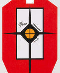 IPSC Silhouette Target On AR500 Steel For Rimfire And Centerfire Pistols 9 Inch Wide By 14.875 Inch High White Red Black Durable Target