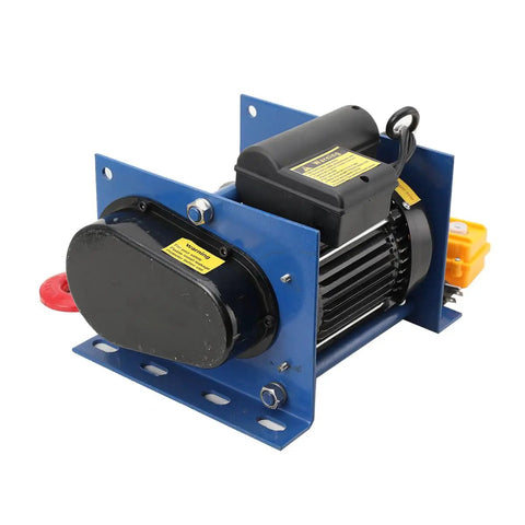 Top Tier Micro Electric Hoist Winch With Powerful 110V Motor For Garage And Factory Heavy Lifting Tasks That Handle The Toughest Jobs Around Town With Ease, showing motor and platform.